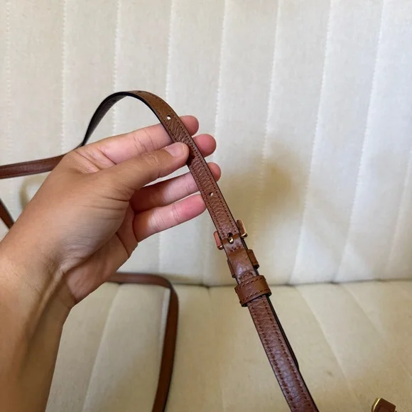 NWT Michael Kors Brown Leather Clutch Crossbody Bag with Removable Strap - Picture 6 of 13